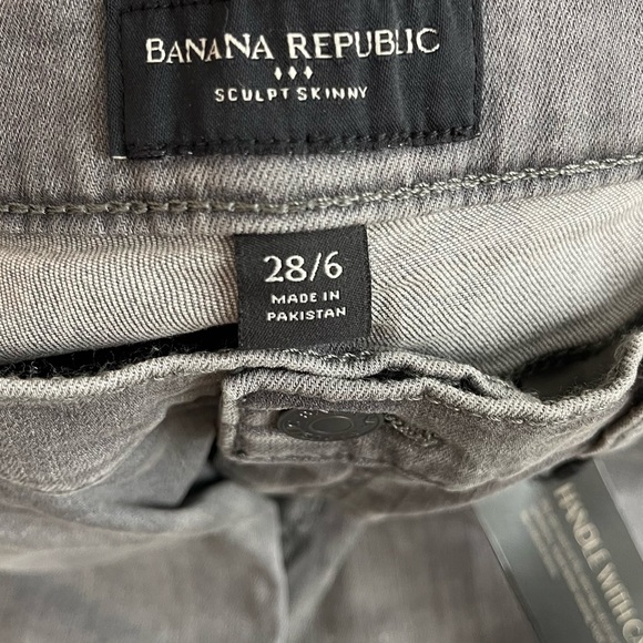 BANANA REPUBLIC SCULPT GREY SKINNY JEAN Size 6 office streetwear - Picture 5 of 6